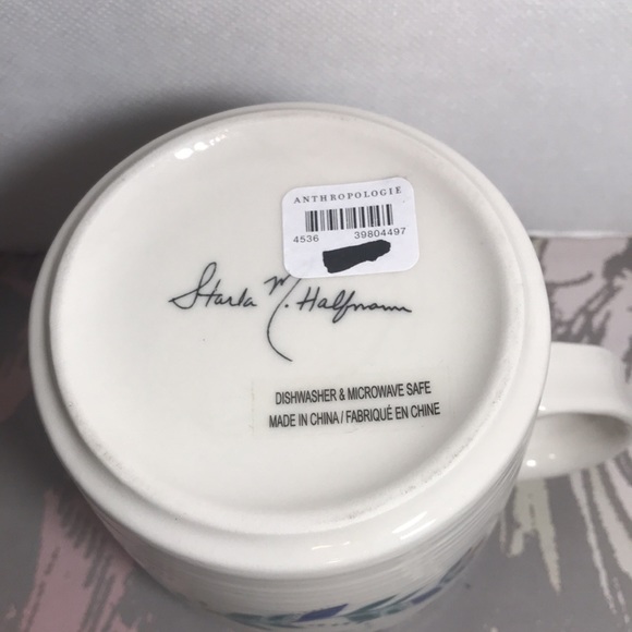 Anthropologie Brand NEW Starla M. Halfmann Petal Palette Monogram Letter G Mug - Picture 6 of 8